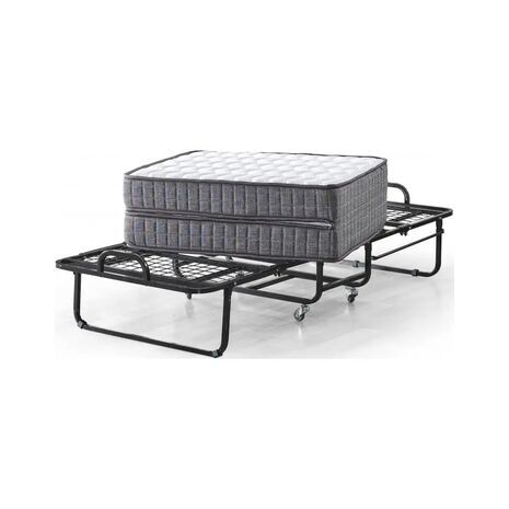 Гостевая складная кровать Relax - переносная раскладушка + ортопедический матрац 15 см  в подарок - 6