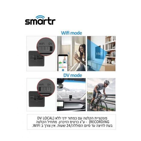Перезаряжаемая портативная Wi-Fi камера видеонаблюдения SMARTR 1080P / HD