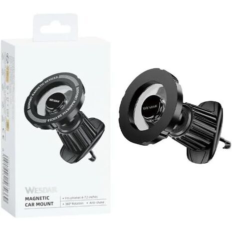 מחזיק טלפון מגנטי לרשת מיזוג עם סיבוב של 360° WESDAR - 4