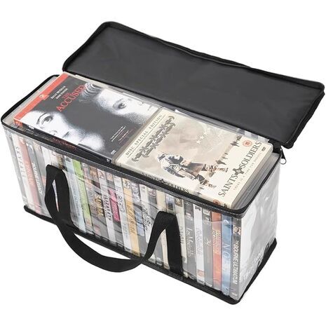 Сумка для хранения компакт-дисков для дома, сумка для хранения DVD, сумка-органайзер для носителей медиа DVD, CD,  VHS, чехол хранения фильмов и игр.