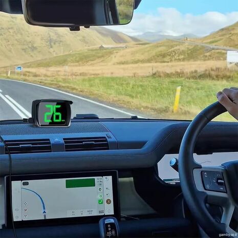 ספידומטר דיגיטלי GPS לרכב HUD. גודל פונטים גדול. KMH מד מהירות תצוגה לרכב - 6