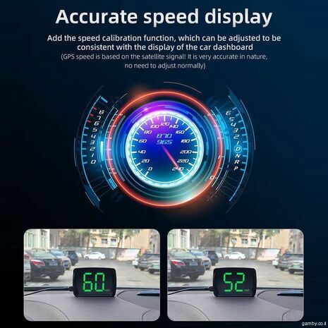 ספידומטר דיגיטלי GPS לרכב HUD. גודל פונטים גדול. KMH מד מהירות תצוגה לרכב - 11