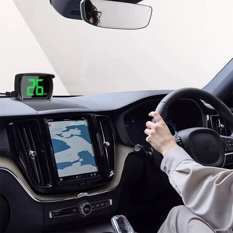 ספידומטר דיגיטלי GPS לרכב HUD. גודל פונטים גדול. KMH מד מהירות תצוגה לרכב - 5
