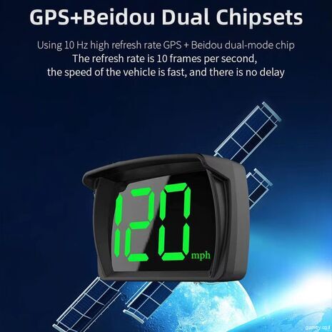 ספידומטר דיגיטלי GPS לרכב HUD. גודל פונטים גדול. KMH מד מהירות תצוגה לרכב - 12