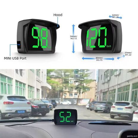 ספידומטר דיגיטלי GPS לרכב HUD. גודל פונטים גדול. KMH מד מהירות תצוגה לרכב - 7