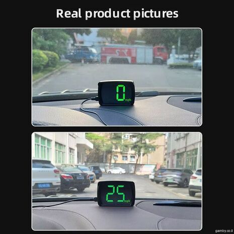 ספידומטר דיגיטלי GPS לרכב HUD. גודל פונטים גדול. KMH מד מהירות תצוגה לרכב - 13