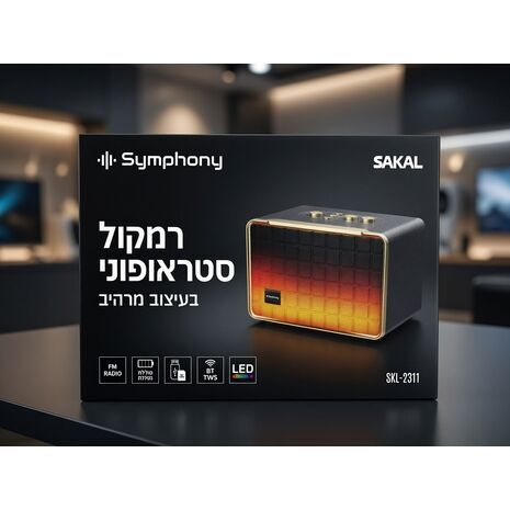 רמקול bluetooth סטריאו עם תאורה ועוצמה של 13W SKL-2311