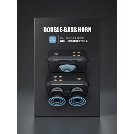 Беспроводная колонка  с 3D звуком и прекрасным басом . BT5.2 , USB, TF, FM, AUX, microphon, call reminder X7