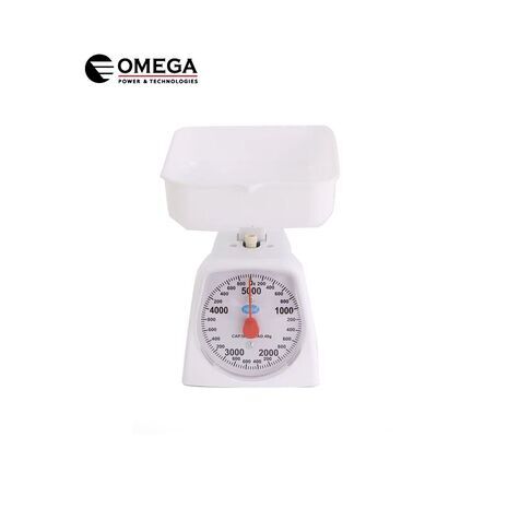 Mechanical kitchen scales with removable bowl