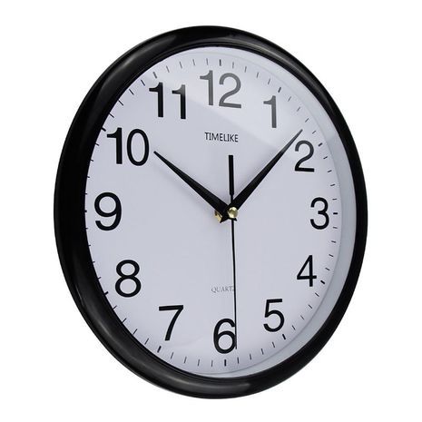 שעון קיר בצבעים שונים. קוטר 27סמ