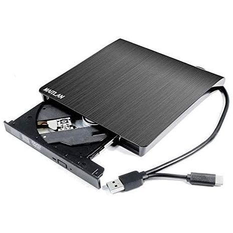 צורב ׁ( כונן דיוידי) די.וי.די חיצוני דק במיוחד DVD-RW USB 3.0 - TYPE-C