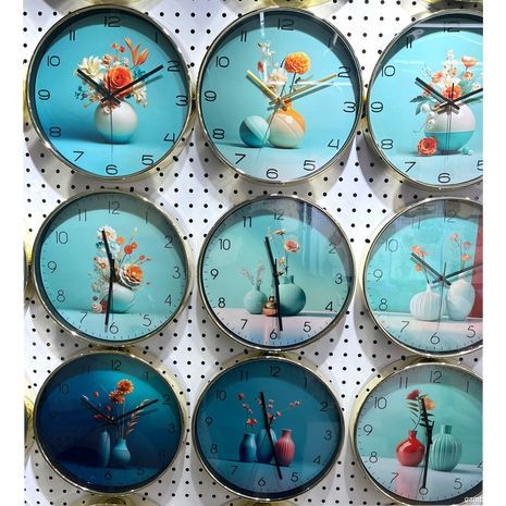 שעון קיר גדול, רקע תמונות .קוטר 30 סמ