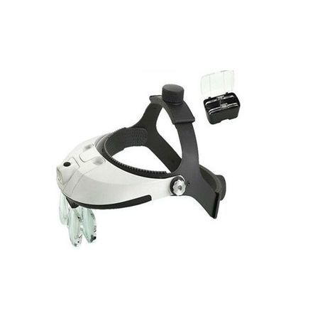 זכוכית מגדלת ראש X3.5 X2.5 X1.8 X1.2 עם 2 LED. תאורה אחורית, משקפים סטריאוסקופית MG81001