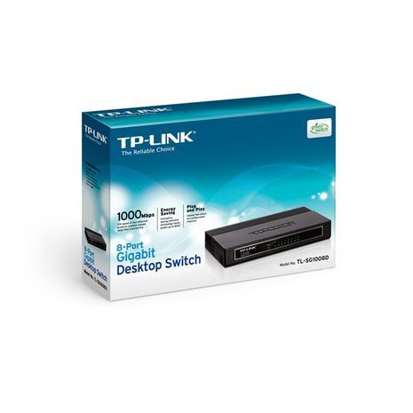 מרכזת אינטרנט 8 פורטים 1000Mbps TL-SG1008D TP-LINK
