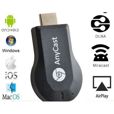 ממיר AnyCast M2 Plus מיקרוקסט דונגל ווי-פיי. להעברת תוכן אלחוטית מהסמארטפון, טאבלט או מחשב אישי