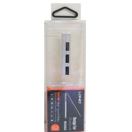 רכז תחליף דק עם 3 כניסות USB 2.0. עיצוב בסגנון MAC