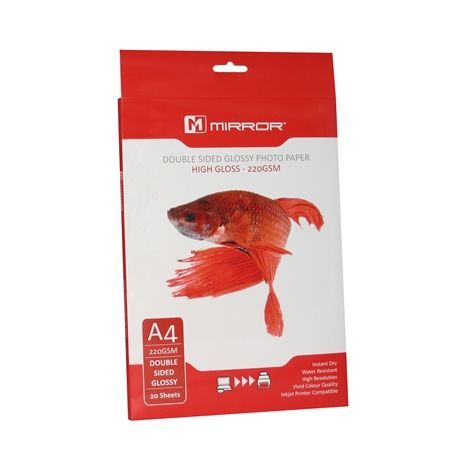 נייר צילום למדפסת A-4, 240 גרם, 100 דפים, מבריק. איכות גבוהה. PRO FIX