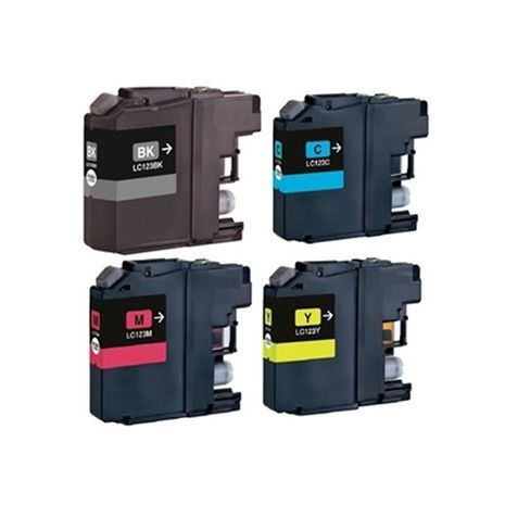 Brother LC123 Compatible Black & Colour Ink Cartridge 4 Pack