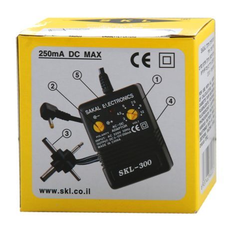 ספק כוח לינארי SAKAL ELECTRONICS 1000mA DC MAX SAKAL ELECTRONICS SKL-1000