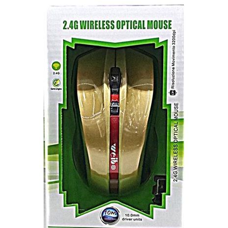 עכבר אופטי אלחוטי גדול עם רזולוציה מתחלפת 2.4G WEIBO - 2