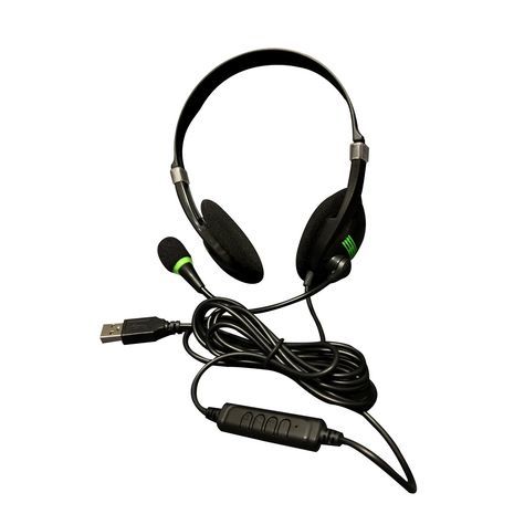 אוזניות מחשב עם מיקרופון למחשב USB2 stereo