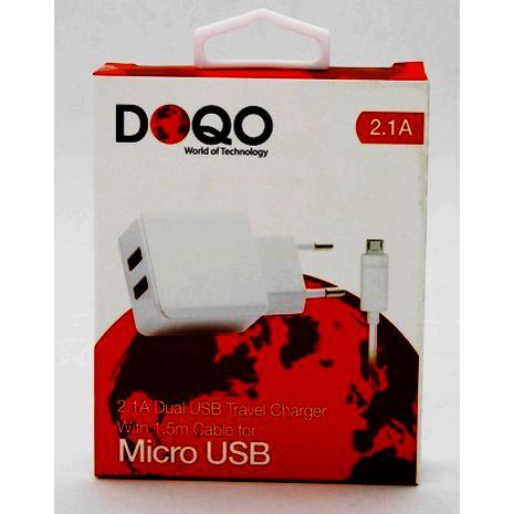 מטען קיר לטלפון  סלולרי  אנדרויד USB-מיקרו DOQO 2.1A  -  5V