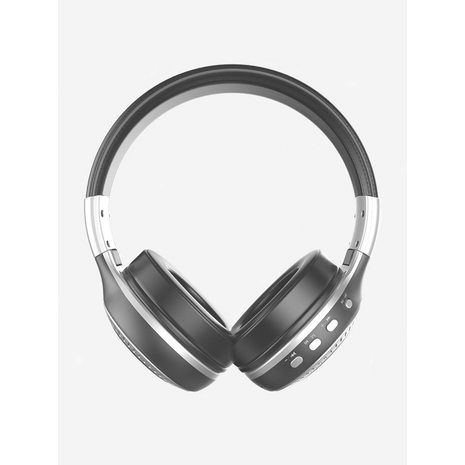 אוזניות בלוטוס גדולות דיגיטליות ללא חוטים, HI-FI, סטריאו עם מסך, מיקרופון, רדיו וחריץ SD ZEALOT B19 - 2