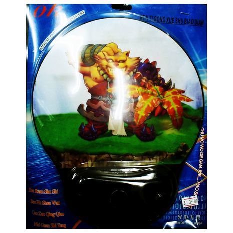 שטיח לעכבר עם כרית סיליקון עם ציורים שונים