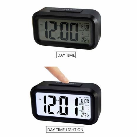 Дигитальные часы-будильник  с подсветкой автоматически срабатывающей от наступления темноты Sakal