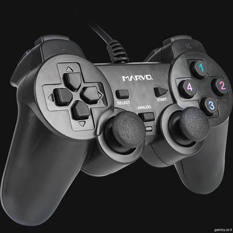 זוג ג'ויסטיקים רוטטים USB2  למשחקי מחשב GT-007 MARVO