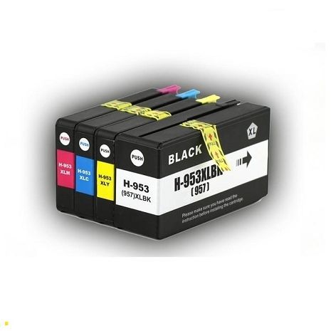 HP 953 XL Комплект совместимых струйных картриджей CMYK