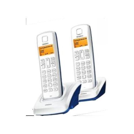 טלפון שולחני אלחוטי כפול ,חיוג חוזר,בקרת צילצול,סיחה מזוהה,דיבורית DECT 1360-2 CB UNIDENT