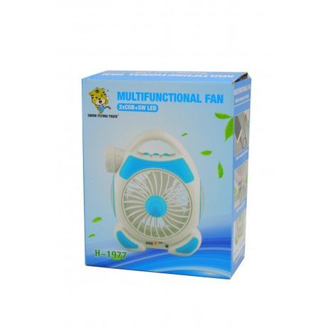 מאוורר גדול וחזק עם סוללה נטענת ופנסים LED עוצמתיים H-1988 - 2