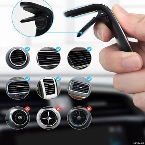 מחזיק טלפון נייד מגנטי לרכב עם התקנה על גריל המאוורר - 2