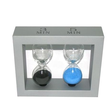 שעון חול מבחנות כפול ל3 ו5 דקות