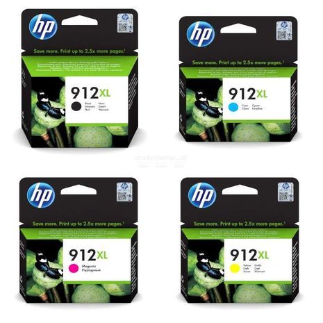 סט ראשי דיו מקוריים HP 912 XL C/M/Y/K
