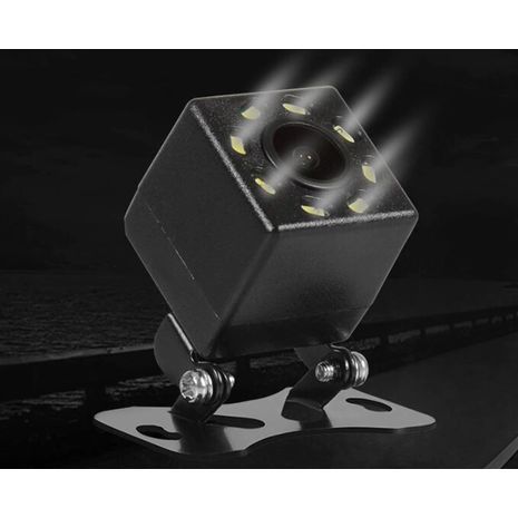 מצלמה אחורית עם 8 ראיות לילה LED. מצלמת חניה לגיבוי אוניברסלית עמיד למים, חסינים בהלם, זווית רחבה, תמונת צבע HD