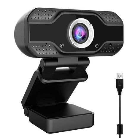 מצלמת רשת למחשב. מיקרופון מובנה סופג קול USB-2 ברזולוציה דינמית 1920x1080 מיקוד אוטומטי