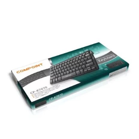 מקלדת מיני שחורה עברית-אנגלית USB He-En COMPOINT