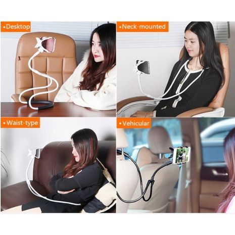 מחזיק הטלפון החכם . על הצוואר, על השולחן,   על  המיטה, על כיסא מכונית וכו