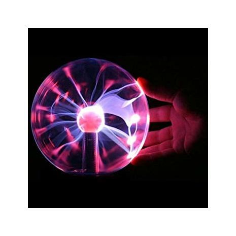 כדור פלזמה. מנורה גדולה רגישה למגע ולצליל. קוטר כדור פלזמה 8.4 אינץ ' Plasma Ball