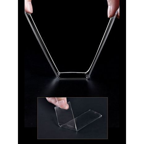 דבק דו-צדדי שקוף חזק עובי 1 מ"מ , אורך 3 מטר  ניתן לשטיפה שקופה, רב שימושי NANO MAGIC TAPE