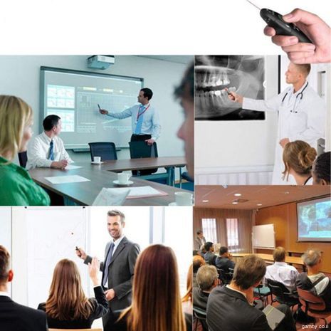 PowerPoint Red Laser Pointer with 2.4GHz Remote Control Wireless USB PPT Clicker Y5GE