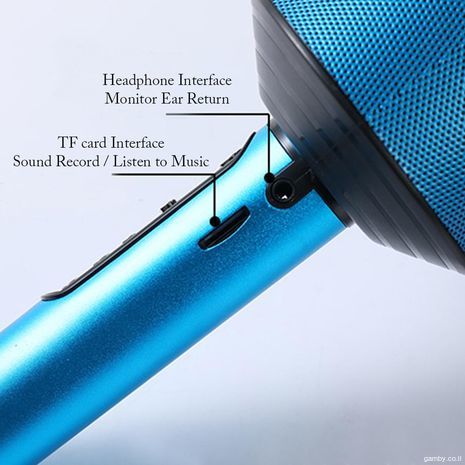 מיקרופון - קריוקי. Bluetooth, רמקול מובנה , סוללה פנימית נטענת Q008