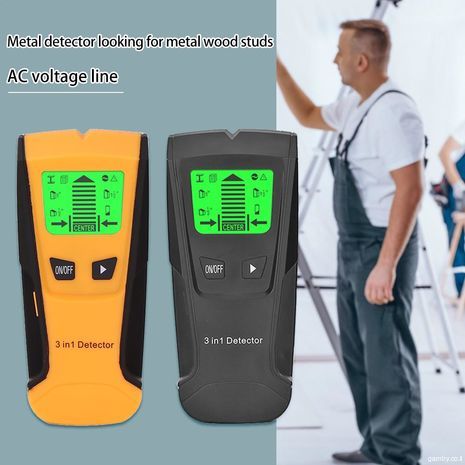 גלאי מתכות וסורק קירות מואר  מסך LCD , צפצוף . 3 בתוך 1