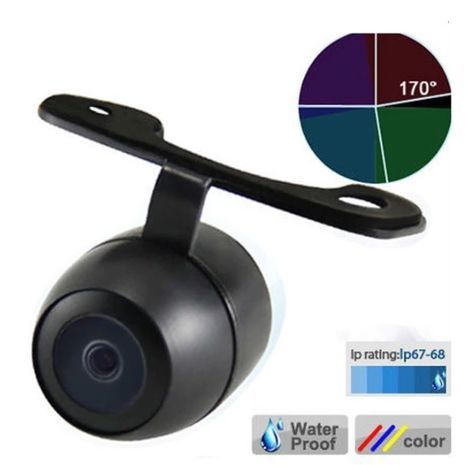 מצלמה אחורית לרכב אוניברסלית לחניה. פארטרוניק. איכות Hd. צבעונית. נראות לילה. כונן הפוך. זווית רחבה. אטום למים.