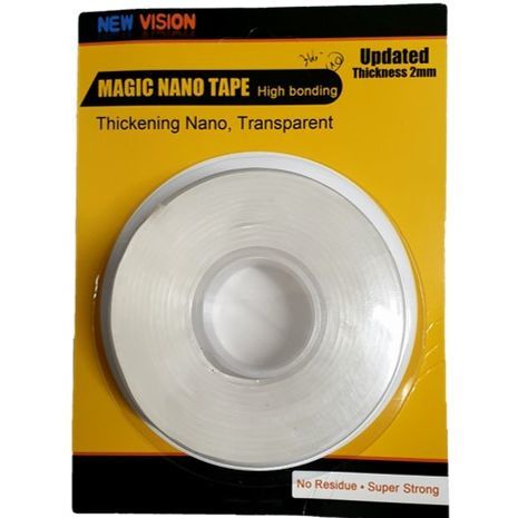 דבק דו-צדדי חזק ניתן לשטיפה שקופה, רב שימושי NANO MAGIC TAPE