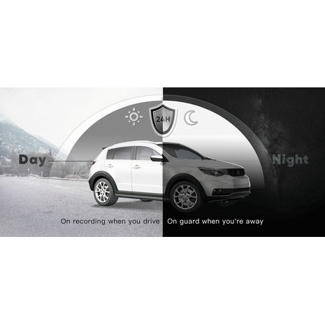 מצלמה דרך DVR - 70mai A200. מסך LCD בגודל 2 אינץ'.רזולוציה 1080P . זווית צפייה130° הקלטת ערוץ כפול, ראיית לילה.