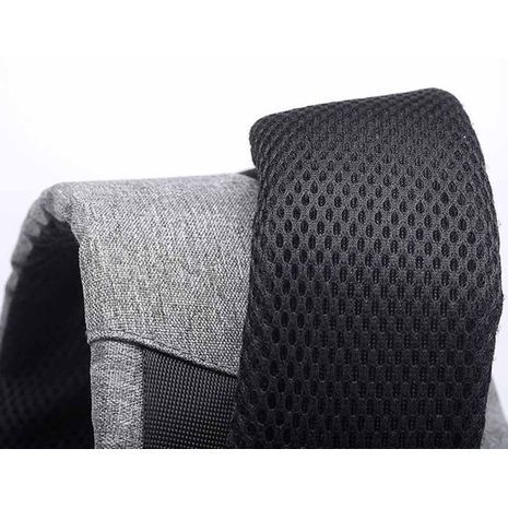 Рюкзак с устройством против кражи комбинированный ткань с искусственной кожей Fashion Style