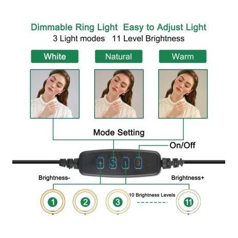 Кольцевая светодиодная лампа - ринг диаметр 26 см со штативом  Ring Fill Light CXB-260 26sm  LED +